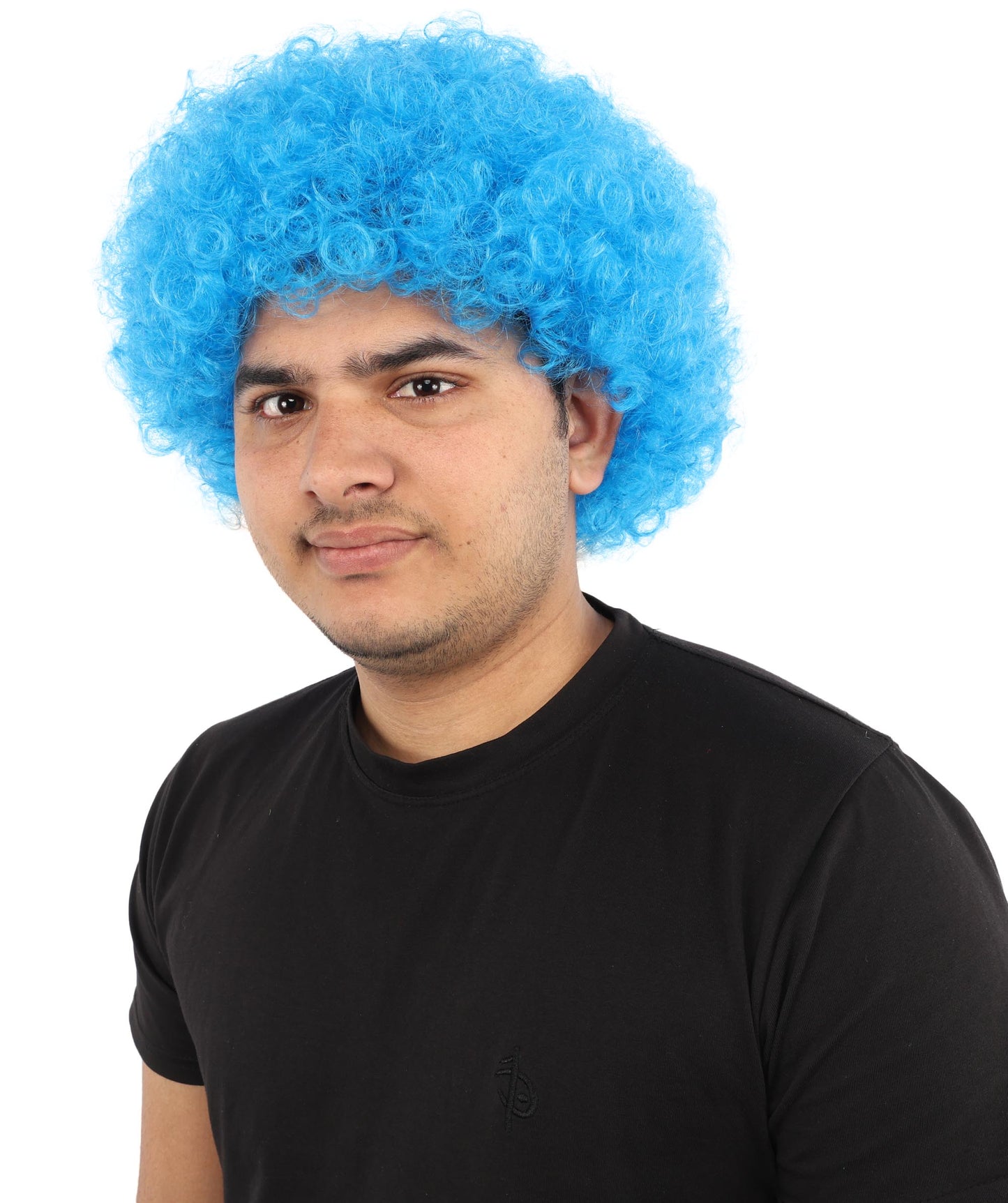 HPO Men's Afro Style Clown Wig with Standard Cap  | Flame-Retardant Synthetic Fiber | Ideal for Parties, Cosplay, and Themed Events