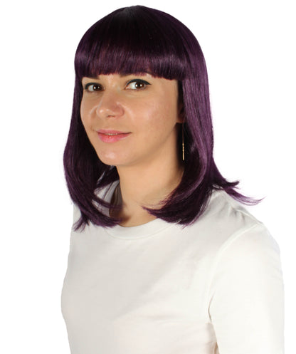 HPO Women's Shoulder Length Bob Wig Collection | Straight Halloween Wig Multiple Color Option | Premium Breathable Capless Cap