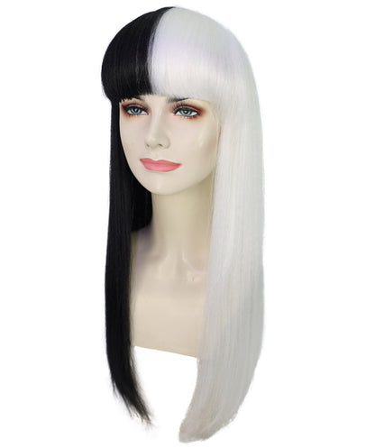 Midnight Lady | Women's Dark Red Color Straight Long Length Trendy Midnight Lady Wig