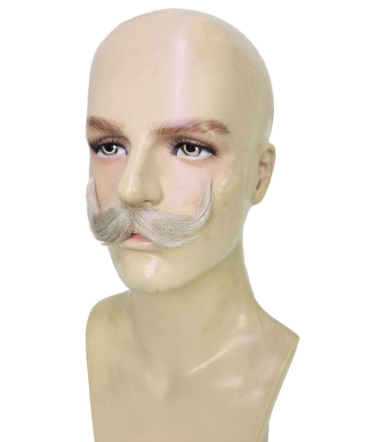 HPO Adult Men HANDLEBAR Tash – Multiple  Handlebar Mustache, Self-Adhesive Lightweight Synthetic Fiber Perfect for Cosplay and Themed Events
