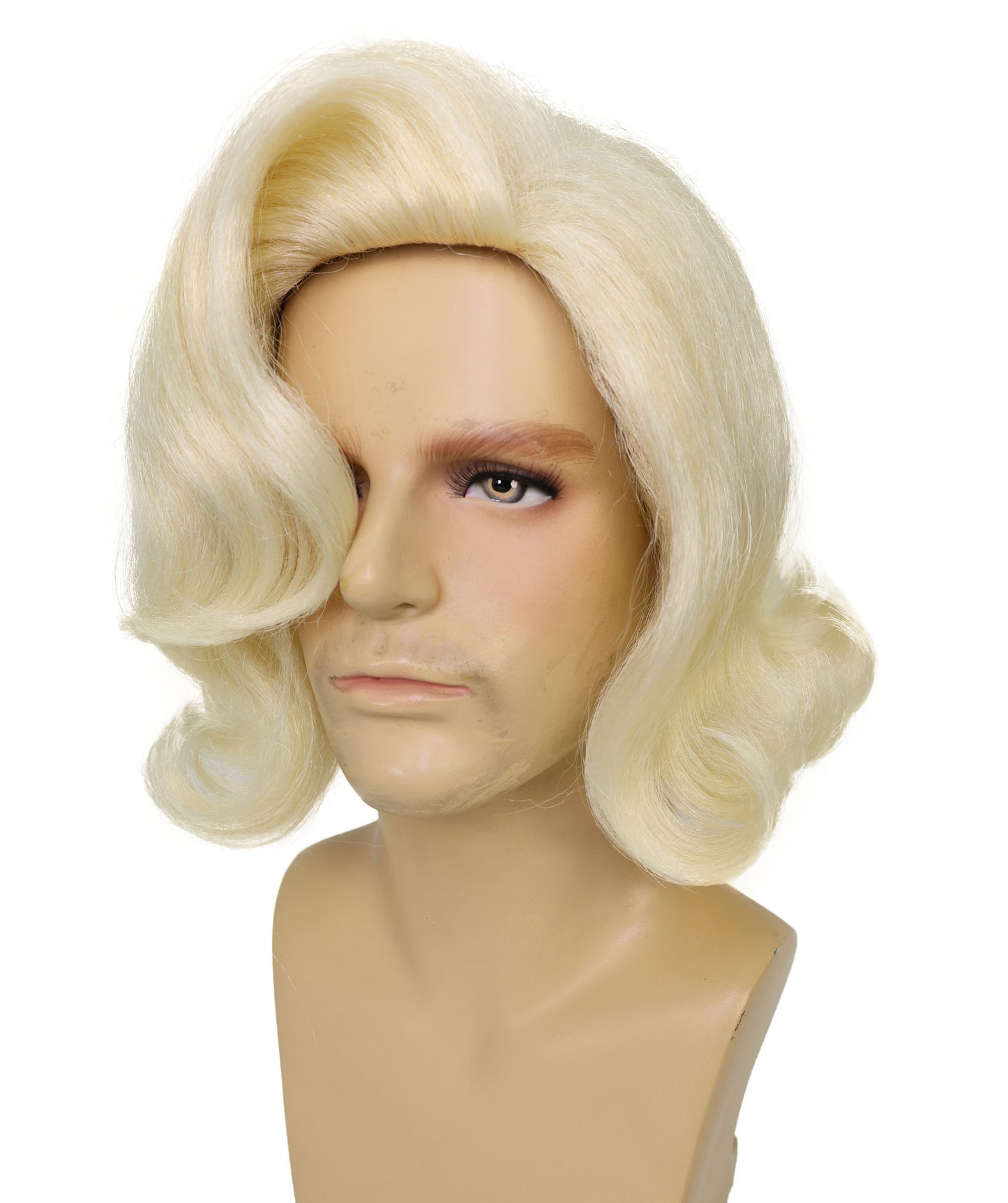 HPO Men's Comedy Movie Character Layered Textured Hair Wig I Flame-retardant Synthetic Fiber