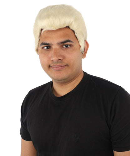 HPO Men's Side Swept Undercut Wig | Short Brown Texture with Tapered Sides, Heat Resistant Synthetic Fiber & Breathable Net | Halloween, Space Ranger Cosplay, Sci-Fi Theme Party & Roleplay