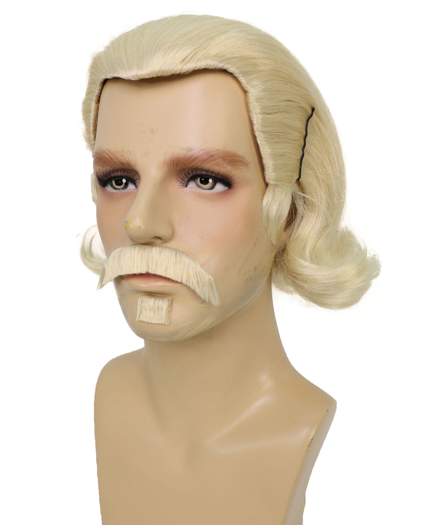 Men's Black Slick Back Dutch Van Der Linde Wig – Red Dead Redemption Inspired Costume Wig for Cosplay & Halloween – Realistic Long Curly Slick Back Hair Wig for Men