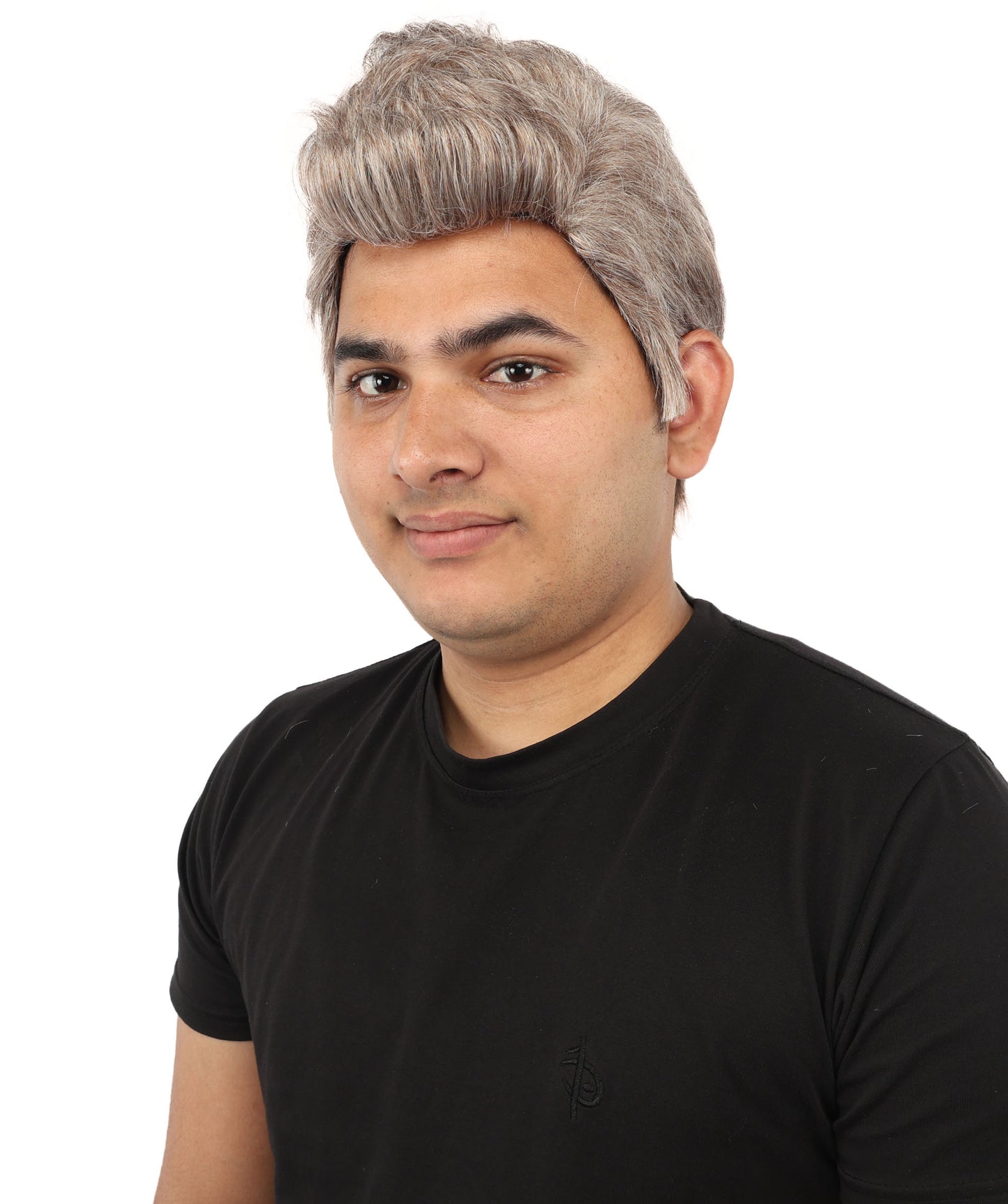HPO Men's Heavy Metal Rocker Multicolor Wig | Multi-tonal hue, create of synthetic fiber, messy spiked texture with tapered back, breathable base | Party, Halloween, theater, drag, performance, costume events