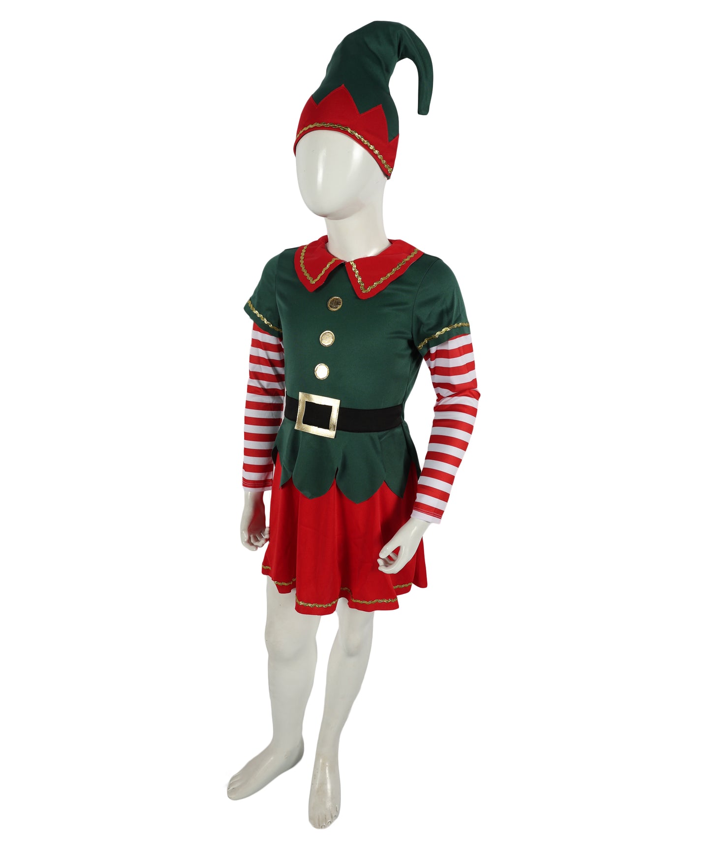 HPO Adult & Teen Women’s Inflatable Elf Costume | Red & Green Christmas Outfit | Holiday Party, Cosplay & Themed Event Costume