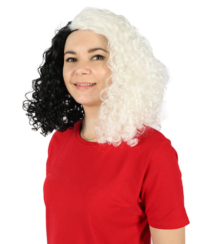Women's Dark Brown Color Curly Shoulder Length Trendy Roseanna Actress Wig