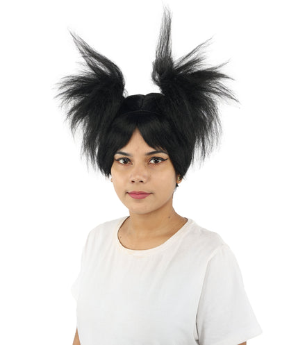 HPO Women’s 15-Inch Orange Spiky Troll Wig | Fun Animated Character | Bright and Bold Look for Halloween, Cosplay, and Themed Party