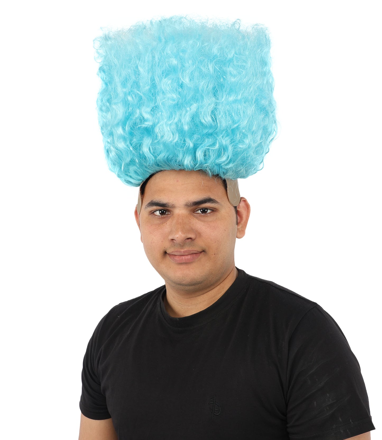 HPO Men’s Tall Afro Wig | Multicolor Options | Animated Scientist Style Hair | Funny Hairpiece with Bouncy Curls and Capless Cap | Retro Nerd Look for Parties, Shows & Halloween