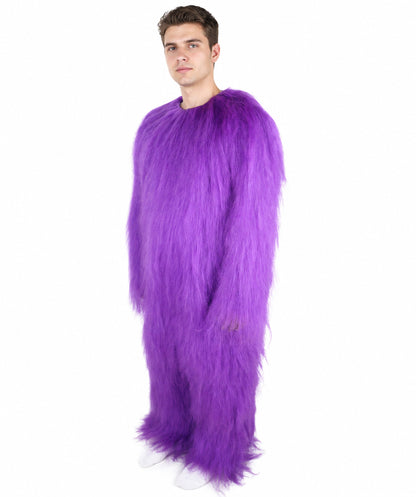 HPO Unisex Extreme Hairy Person Costume, Mask and Bundle - Full-Body Hair Suit Extra-Long Ash Brown Costume Wig for Halloween, Cosplay & Parties