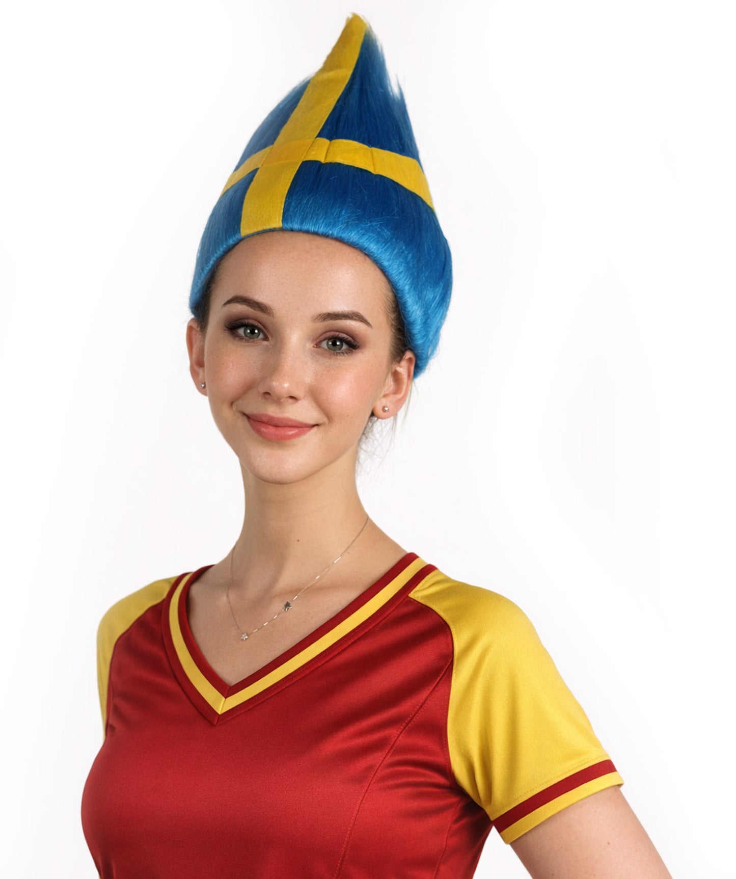 Sweden Sport Flag Wig | Premium Breathable Capless Cap
