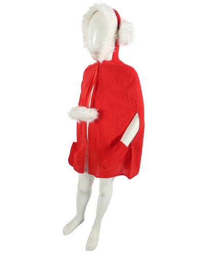 HPO Adult/Teen Women’s Festive Winter Character Costume | Red Holiday Dress with Faux Fur Trim | Lightweight Breathable Fabric –  for Parties & Stage