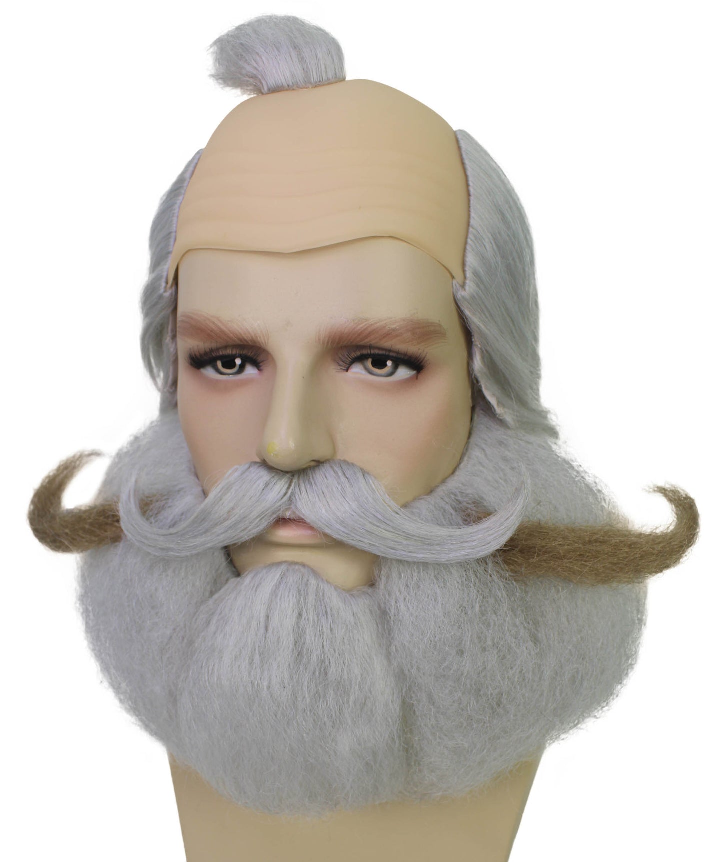 HPO Men's Cartoon Character Wig with Mustache & Beard | Comedic Hairpiece Set | Halloween, Parties, Stage Acts & Themed Events