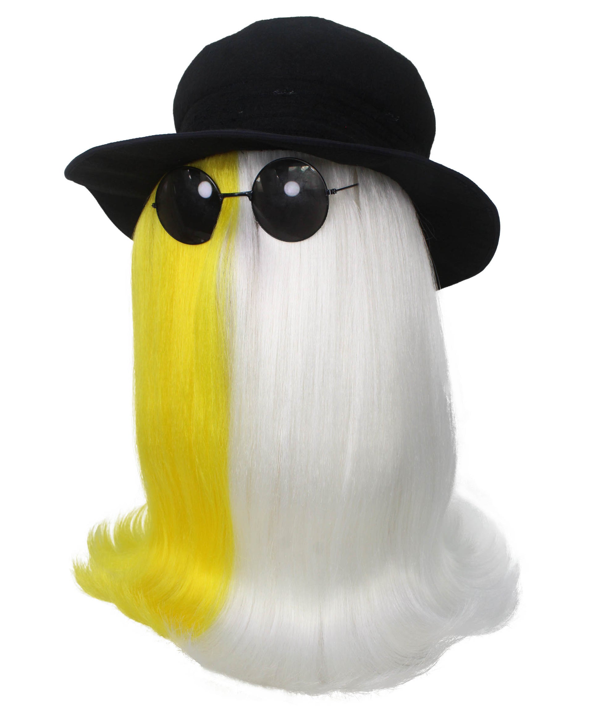 Yellow & White Straight Creature Wig