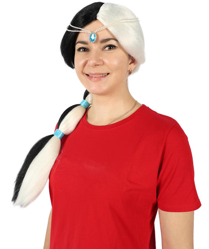 Womens Princess  Braided Wig | Black TV/Movie Wigs | Premium Breathable Capless Cap
