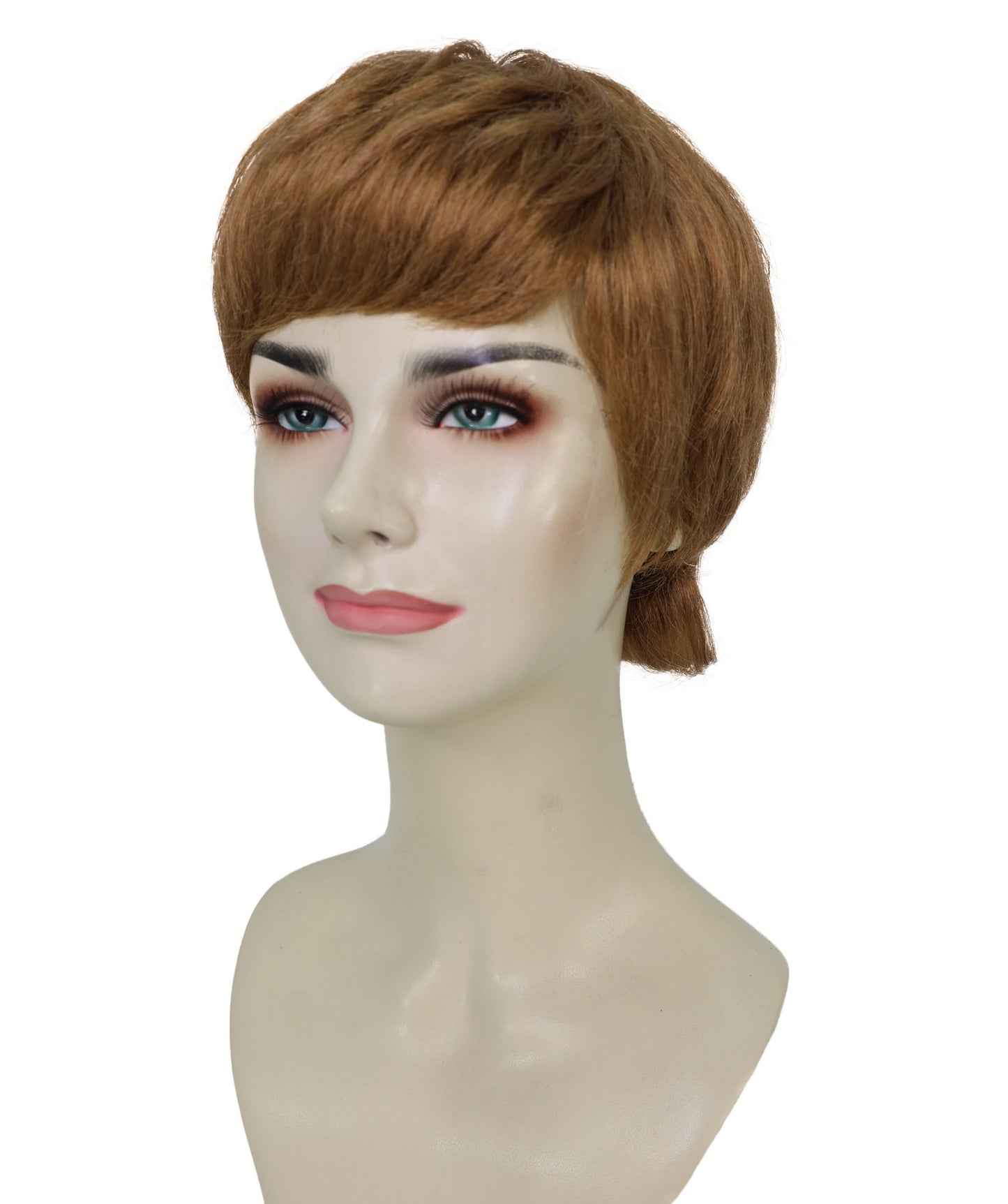 HPO Adult Women’s Chic Honey Blonde Pixie Cut Wig | Sleek Short Layered Style | Ideal for Halloween | Breathable Capless Cap