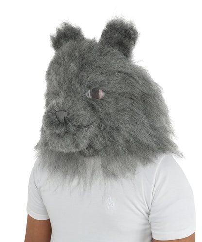HPO Unisex Dark Grey Wolf Mascot Costume Bundle & Mask Set | Realistic Animal Full Coverage Outfit | Crafted for Parties and Cosplay events