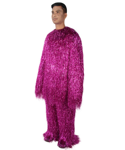 HPO Hairy Unisex Ape Mask and Bodysuit Costume Tinsel  | Multiple Colors