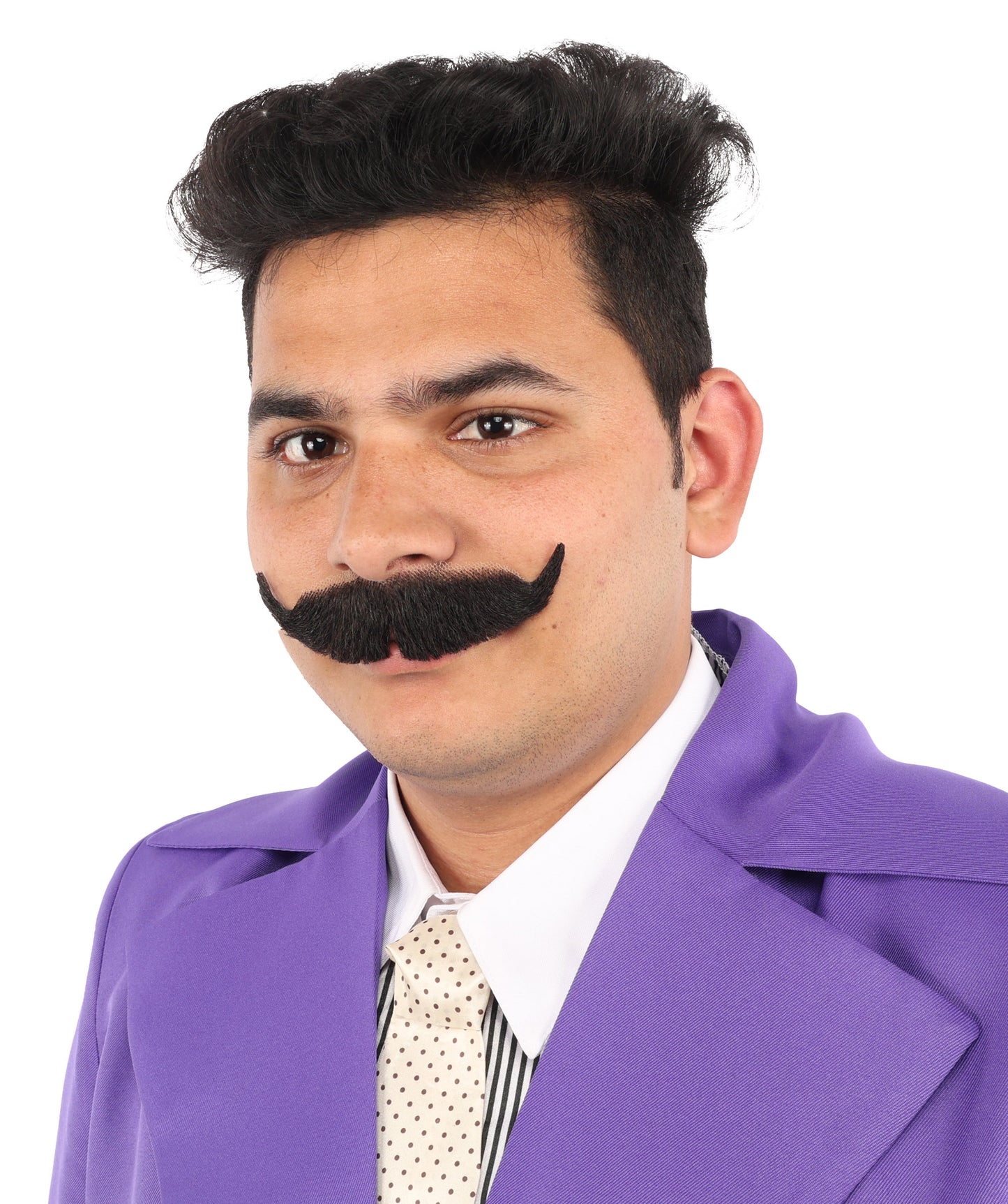 Men's Handlebar Style Mustache Set | Black Fancy Facial Hair