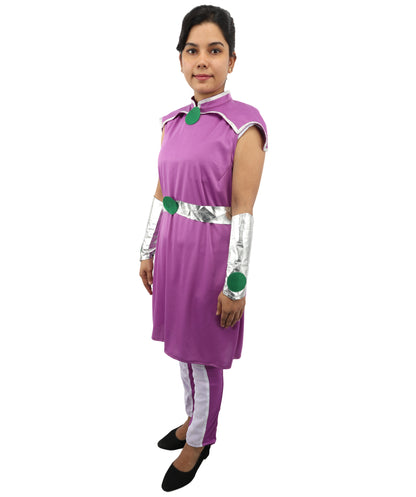 Girl's Superhero Deluxe Starfire Costume - Vibrant and Detailed, Perfect for Cosplay and Themed Events