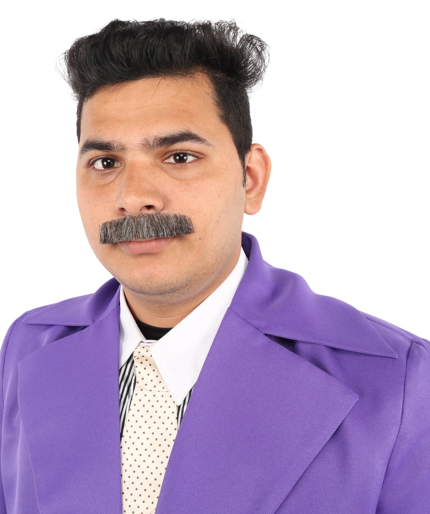 Men Moustache Human Hair  | Facial Hair Multiple Colours Option | HPO