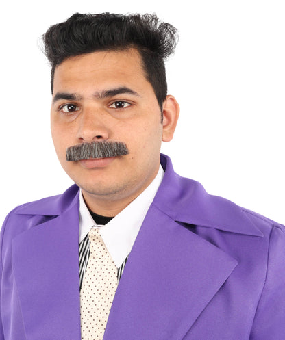 Men Moustache Human Hair  | Facial Hair Multiple Colours Option | HPO