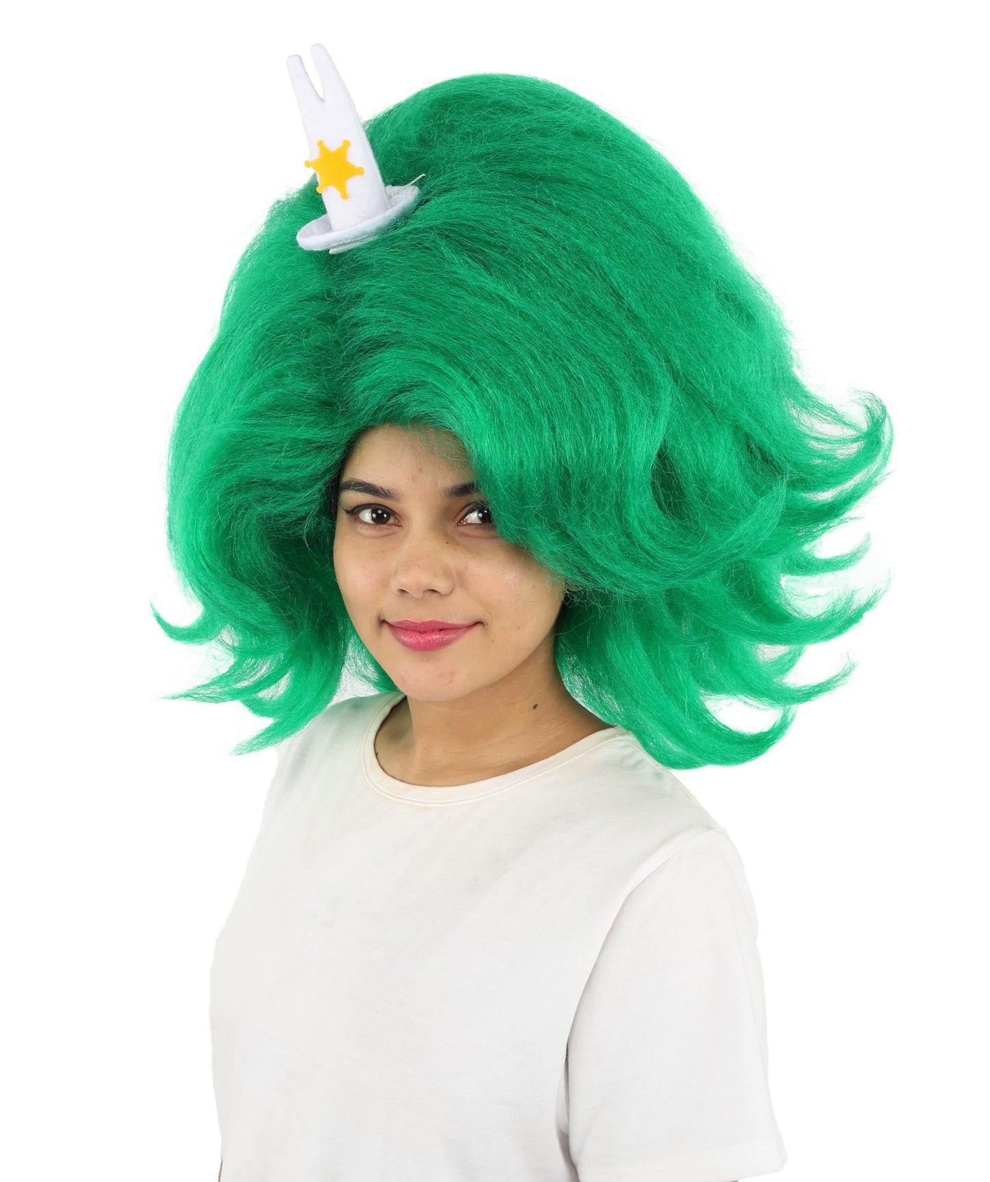 HPO Adult Women's Long Red Bob Wig | Straight Shoulder-Length Black Hair with Blunt Bangs, Included Accessory Set & Breathable Cap | Halloween, Anime Roleplay, Costume Party & Daily Wear