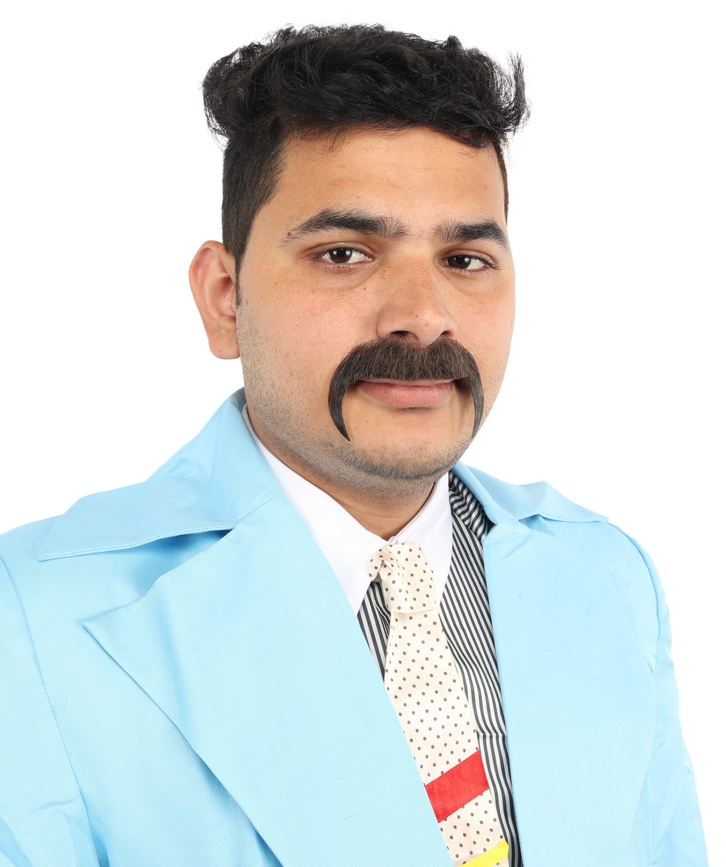 HPO  Men's Fake Human Hair Cop Mustache | Black Color