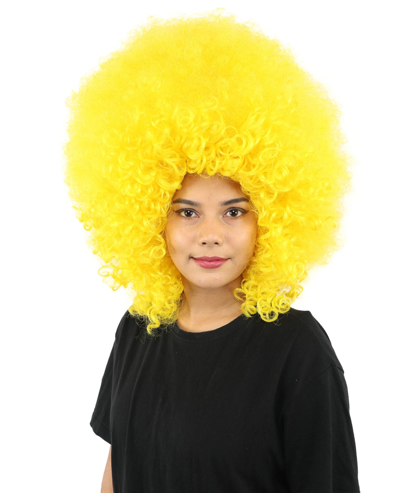 HPO Women's Giant White Glitter Afro Wig | Massive Puffy Sparkle Hair with Silver Sheen, Synthetic Fiber & Breathable Cap | Halloween, Troll Roleplay, 70s Disco Party, Theater & Funny Costume