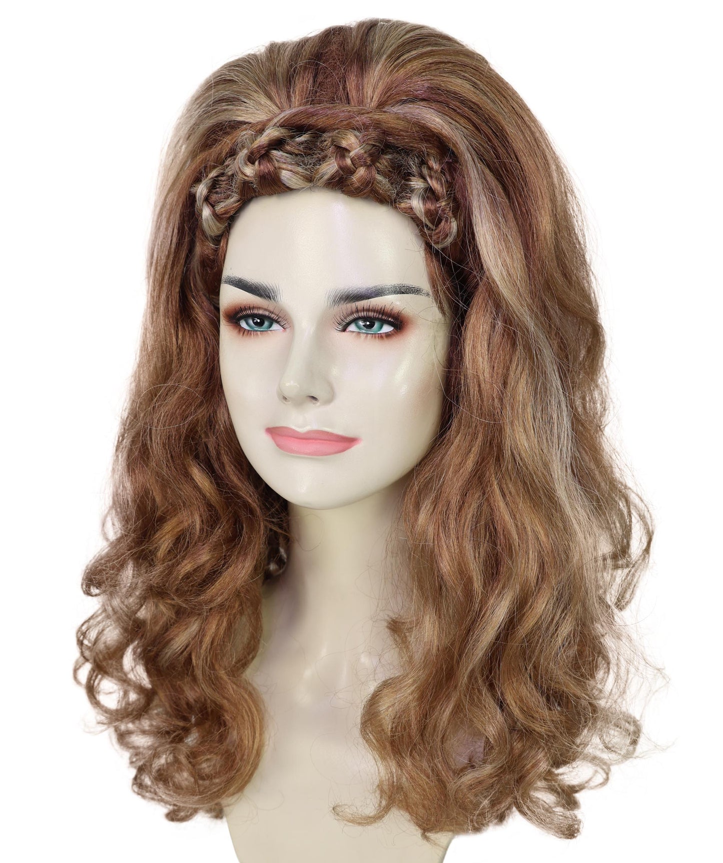 Women's Drag Queen Inspired Long Voluminous Multiple color Wig with Front Braid | Drag Queen & Performance Wig | Breathable Capless Cap
