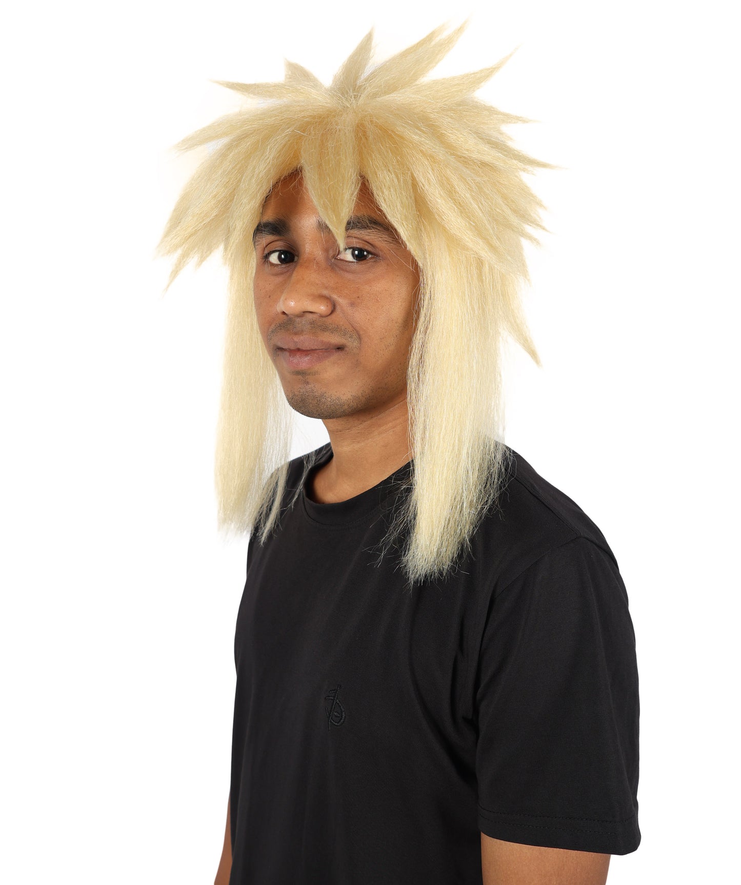 HPO Adult Men'S Anime Blonde Fluffy Cosplay Wig | Spiky Layered Hairpiece for Halloween Carnival Role Play Party Fun