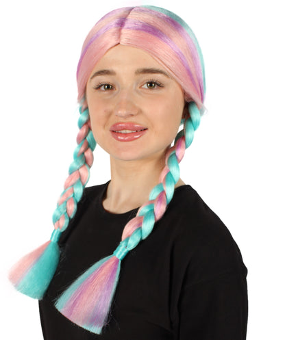 HPO Women's  Braided Gothic Wig | Multiple Color Collections TV Movie Wigs | Premium Breathable Capless Cap