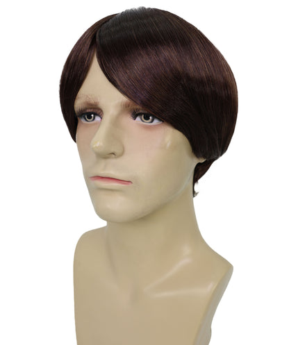 HPO Adult Male WIG 70's Dude – Retro Straight Brown Wig, Breathable Capless Cap, Flame-retardant Synthetic Fiber | HPO