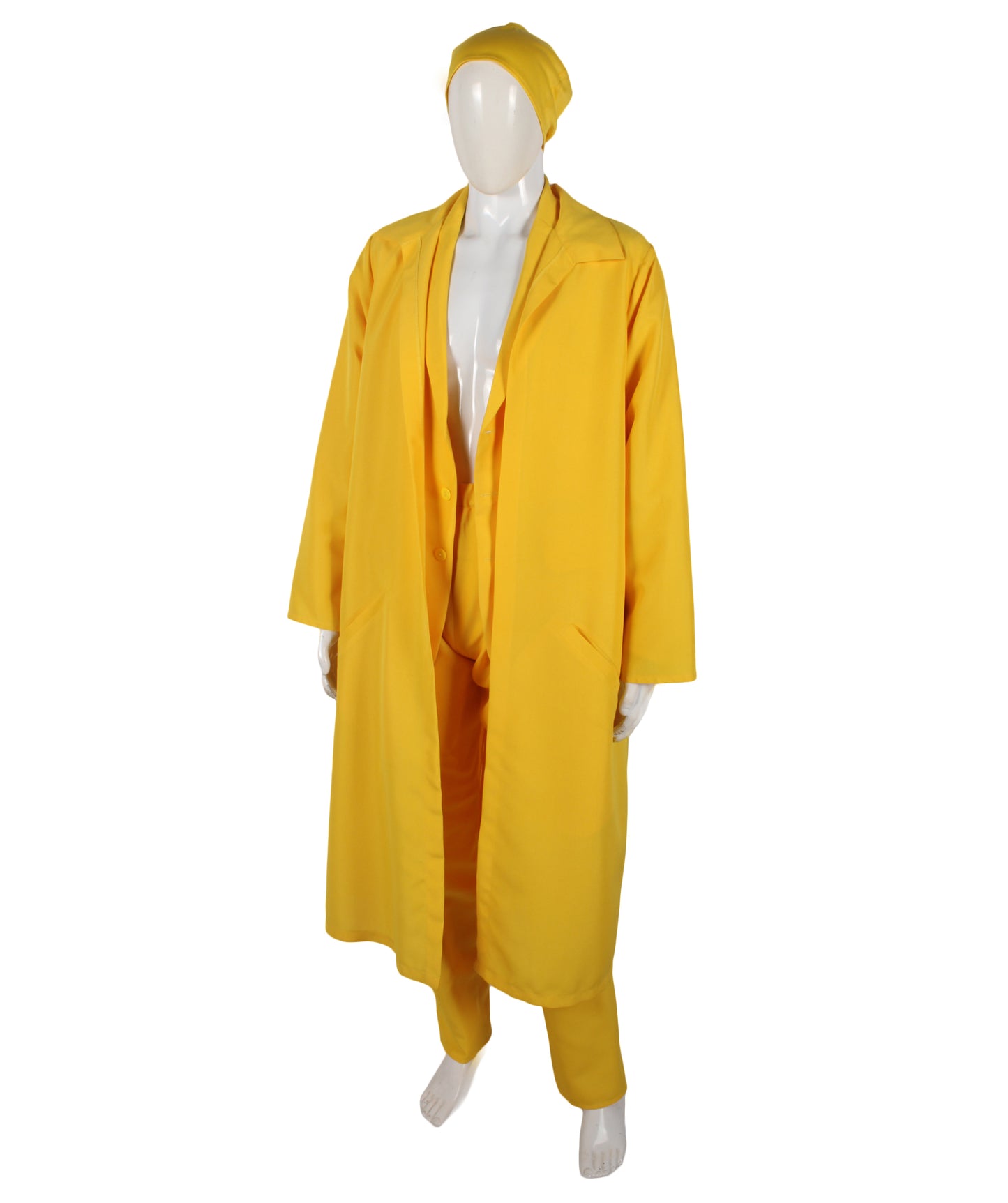 HPO Adventurer Movie Character Yellow Costume, Perfect for Halloween, Flame-retardant Synthetic Fabric