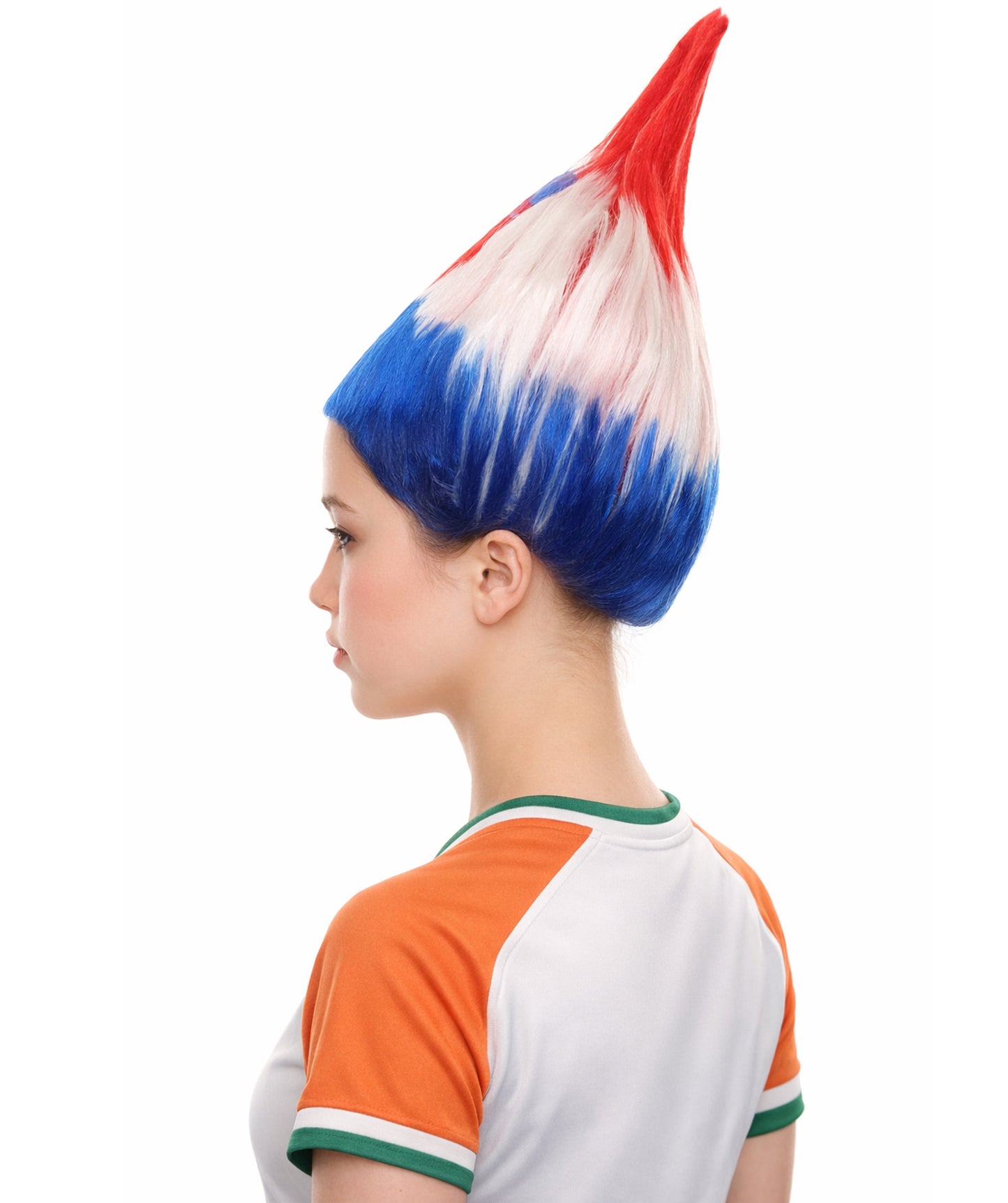 Women's  Flag Troll Wigs | Croatia | Patriotic Character Halloween Wigs | Premium Breathable Capless Cap