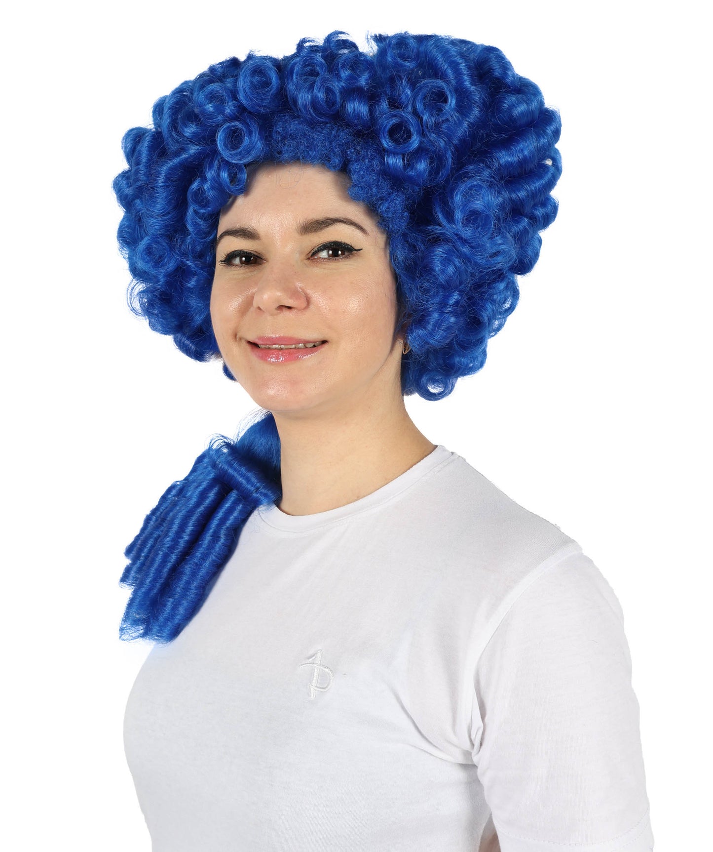 HPO Women's Colonial hairstyle Curly Multiple color Wig I  Premium Breathable Capless Cap Design I  Multiple Color Options I Flame-retardant Synthetic Fiber