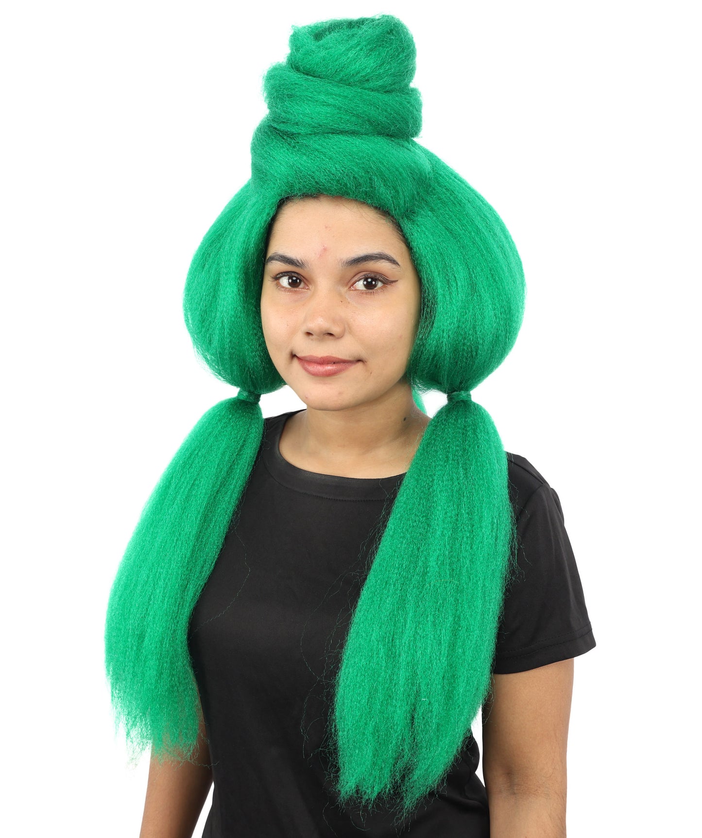 HPO Women’s High Volume Extra Long Yarn Twisted Bun Wig – Multiple Color Options | Bubble Ponytails Hairpiece with Capless Cap | Statement Headpiece for Halloween, Cosplay, Theater and Drag Looks