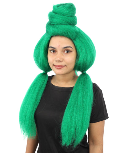 HPO Women’s High Volume Extra Long Yarn Twisted Bun Wig – Multiple Color Options | Bubble Ponytails Hairpiece with Capless Cap | Statement Headpiece for Halloween, Cosplay, Theater and Drag Looks