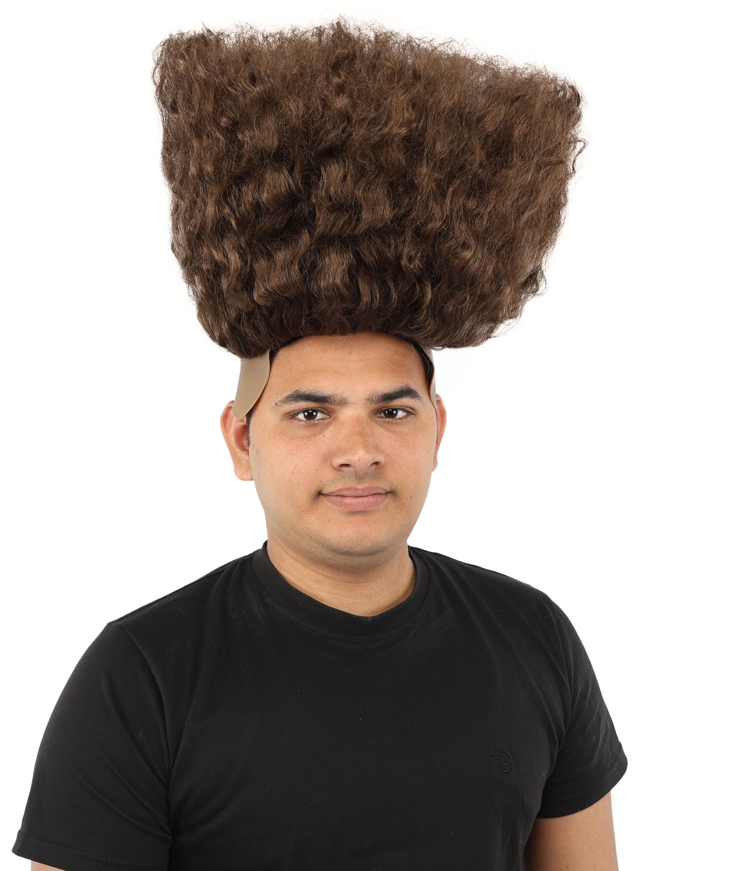 HPO Men’s Tall Afro Wig | Multicolor Options | Animated Scientist Style Hair | Funny Hairpiece with Bouncy Curls and Capless Cap | Retro Nerd Look for Parties, Shows & Halloween