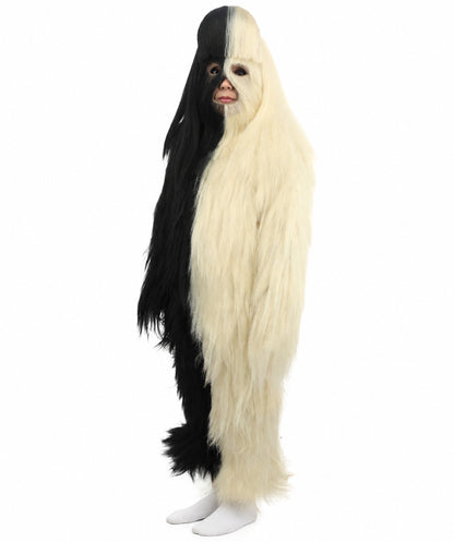 HPO Teen Extreme Hairy Person Two Part Costume, Mask and Bundle Set - Full-Body Hair Suit Extra-Long Costume Wig for Halloween, Cosplay & Parties - Multiple Color Options