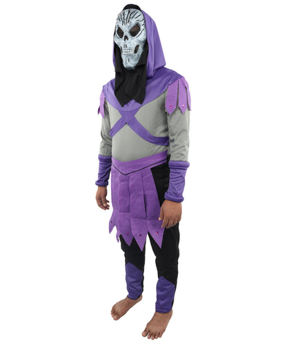 HPO Adult Men's Multicolor Skull Sorcerer Costume – Dress & Mask Suit | Fantasy Villain Outfit for Halloween & Cosplay