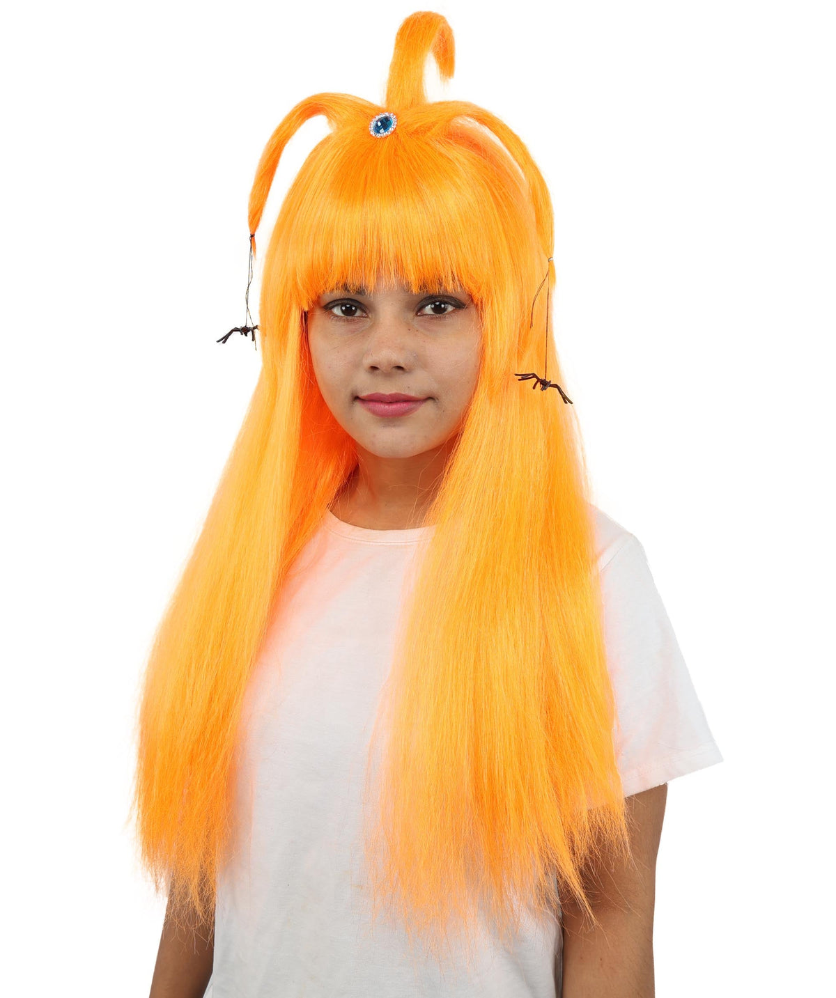 HPO Adult Women's Spider Gothic Sculpted Wig | Multiple Color Options, create of synthetic fiber, architectural spider-leg loops with blunt bangs, breathable base | Party, Halloween, theater, drag, performance, costume events