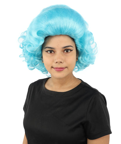 HPO Adult Women's Dame Edna Everage Wigs | Multiple Color Options | Drag Queen-Inspired Colorful Synthetic Hair for Parties, Stage Events | Breathable Capless Design