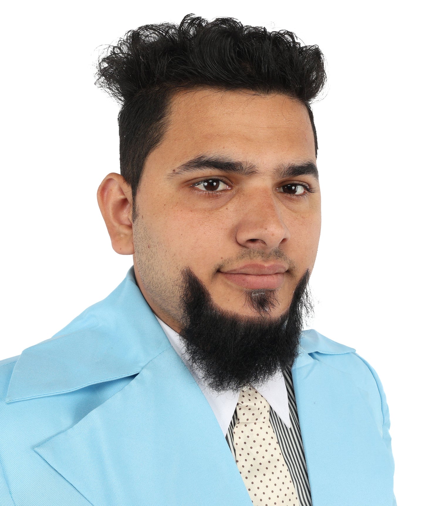 HPO Men’s Balbo Goatee Beard | Dark Black Human Hair | Ideal for Cosplay, Stage Performances & Themed Events