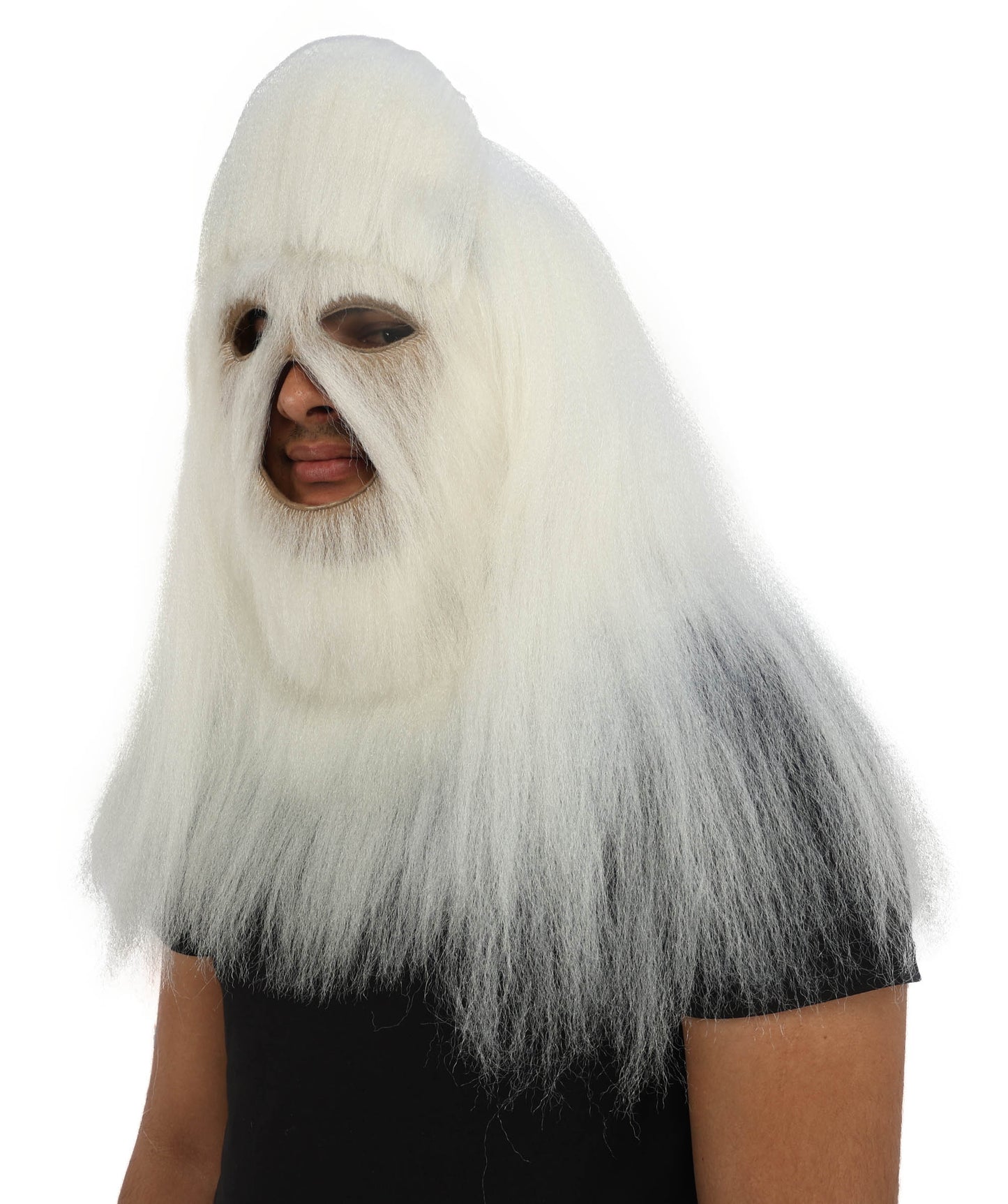 HPO Unisex Extreme Hairy Person Costume, Mask and Bundle - Full-Body Hair Suit Extra-Long Ash Brown Costume Wig for Halloween, Cosplay & Parties