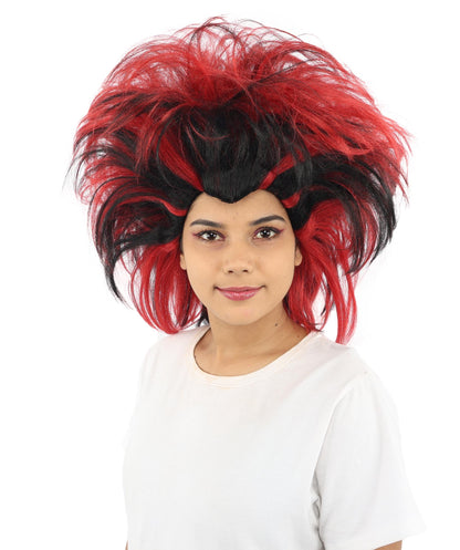 Adult Short Straight 80s Spiky Wig | Retro Punk Style Hairpiece with Breathable Cap | Ideal for Rock-Theme Parties, Cosplay & Halloween Events