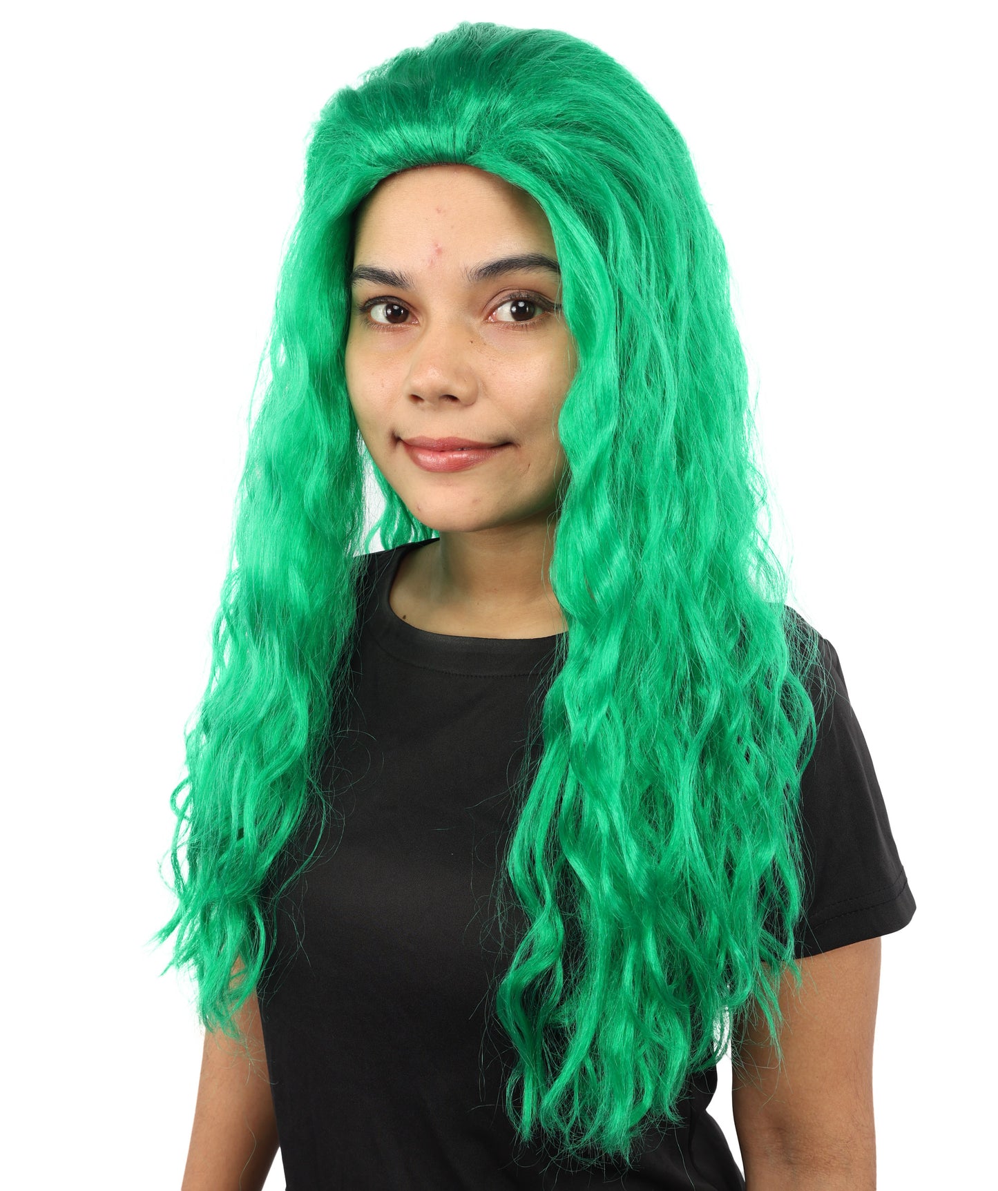 HPO Women’s Pink Long Wavy Wig | 25 Inch Long Hair with Capless Cap Design | Ideal for Playful at Halloween Cosplay, and Themed Parties