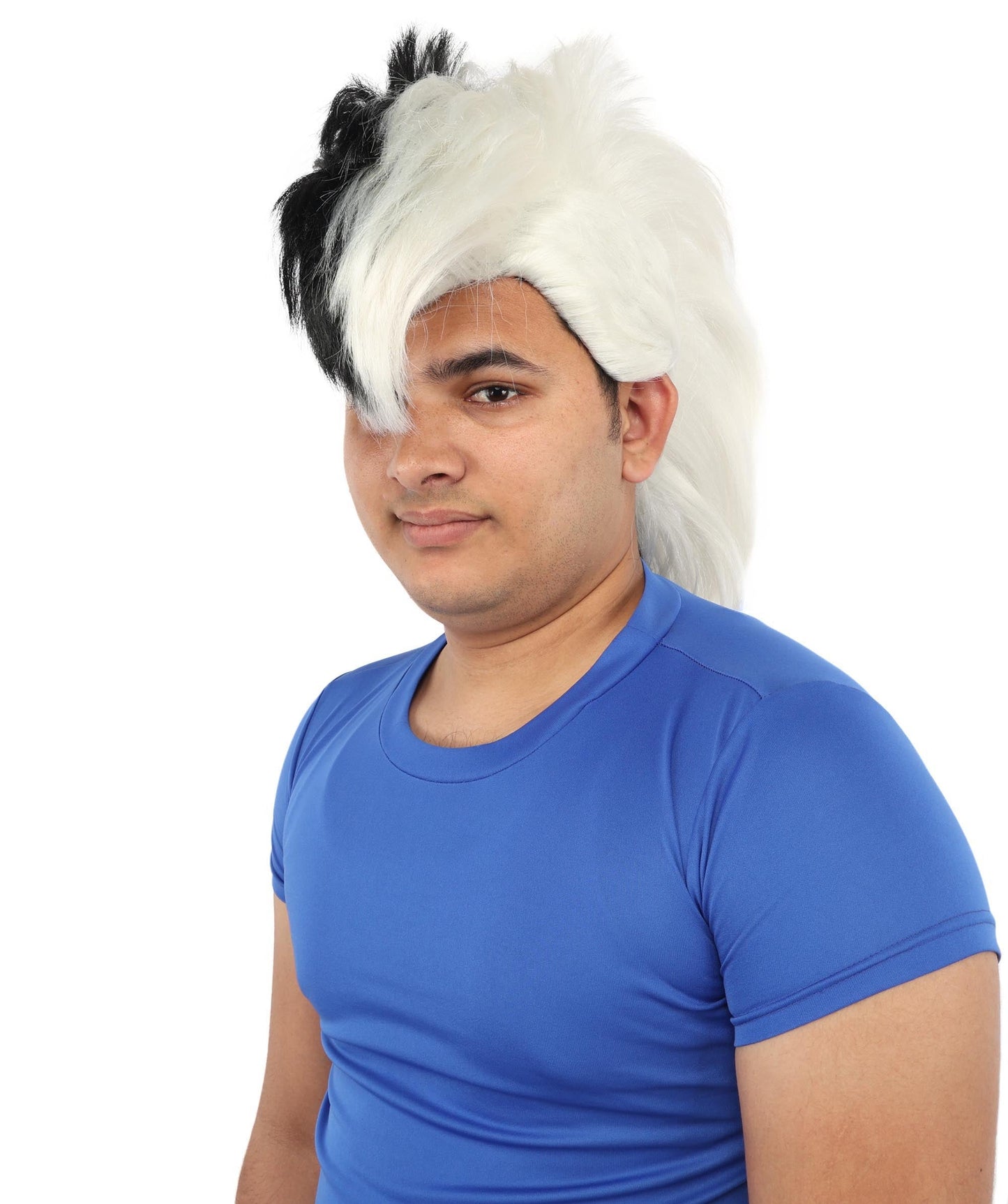 Adult Men’s  Animated Goofy Dog Movie Mohawk Wig | Multicolor Options | Perfect for Halloween | Flame-retardant Synthetic Fiber