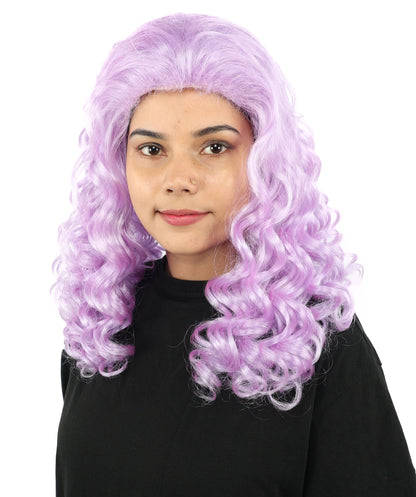 HPO Adult Women’s 16-Inch Medium Wig with Soft Curls | Multiple Color Options | Ideal for Cosplay, and Themed Events | Elegant, Versatile Hairpiece for Various Looks