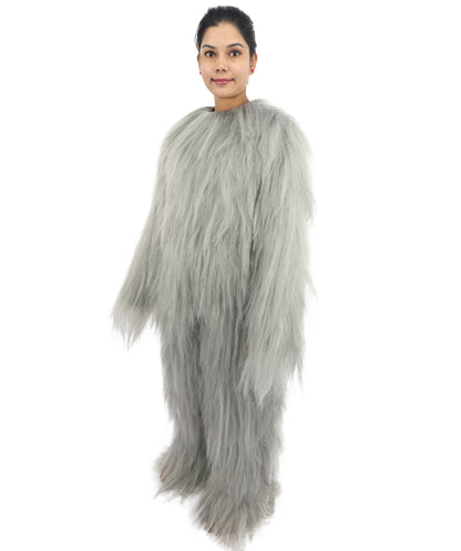 HPO Teen Extreme Hairy Person Costume Bundle & Mask Set - Full-Body Hair Suit Extra-Long Costume Wig for Halloween, Cosplay & Parties - Multiple Color Options