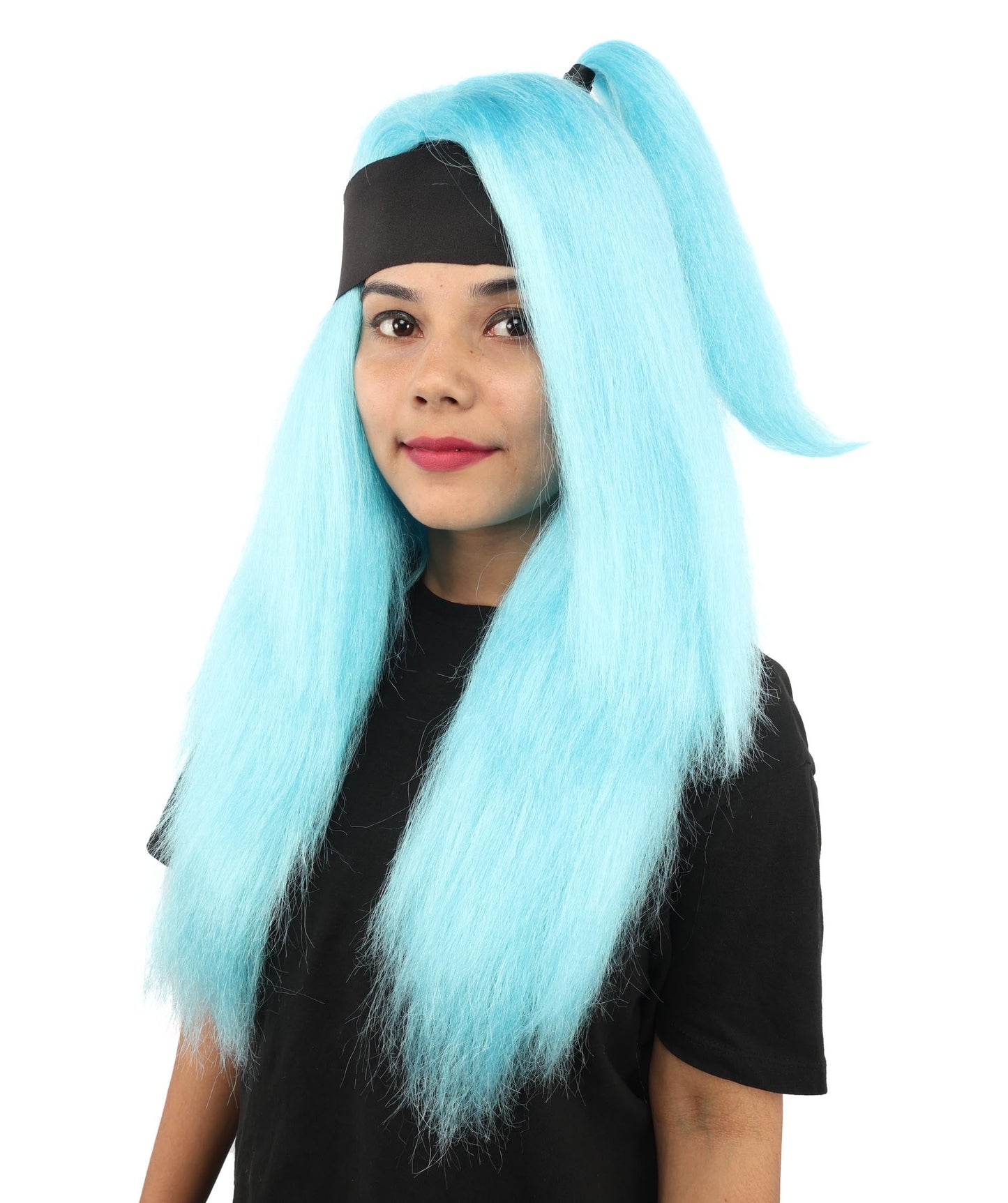 Women's High Ponytail Ninja Wig | Multiple Color Options | Create of synthetic fiber, long straight texture with top-tied fountain, breathable base | Cosplay, Halloween, theater, party, performance, costume events